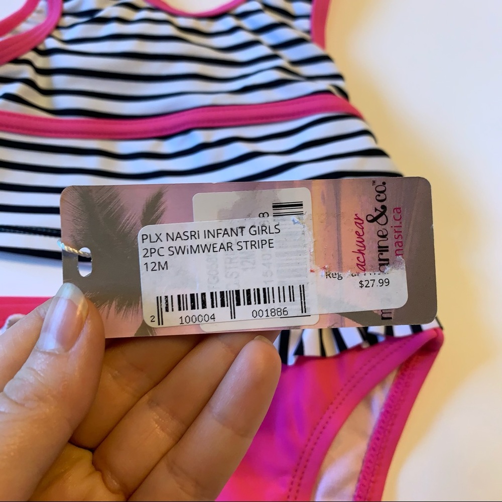 NWT 12M Mandarine & Co. pink swimsuit - Picture 11 of 12